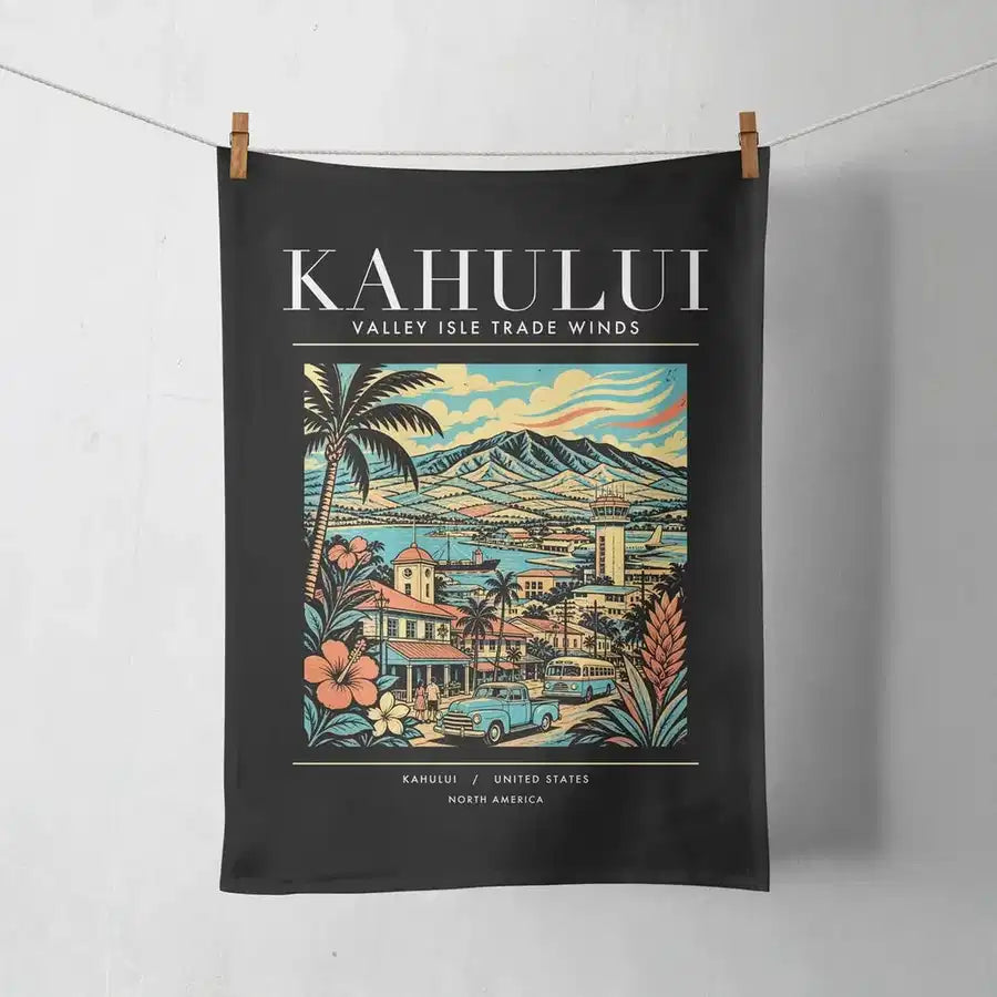 KAHULUI - Poster - Towel - Black