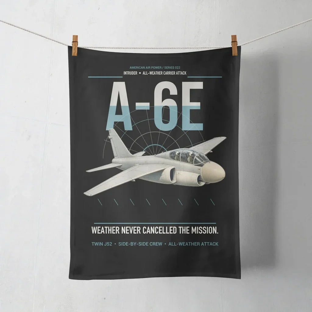 A-6E Intruder design on black towel