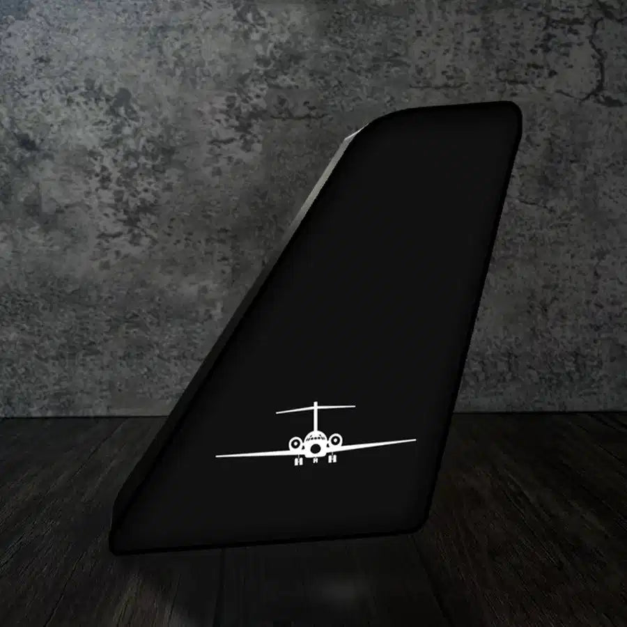 Boeing 717 Silhouette Led Aircraft Tail aviation design on premium acrylic with LED 3D aircraft tail lamp.