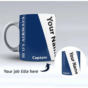 Tunisair Designed Ceramic White Mugs