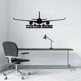 Airbus A350 Silhouette Wall Metal Signs