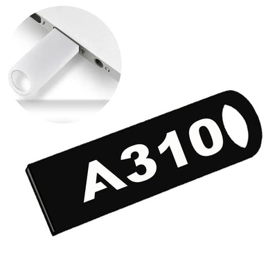 Airbus A310 Flat Text aviation design on durable waterproof casing waterproof USB device.