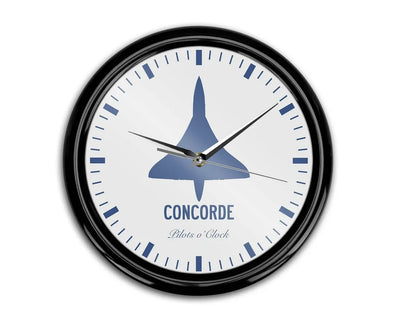 Concorde aviation themed wall clock, premium wood and metal.