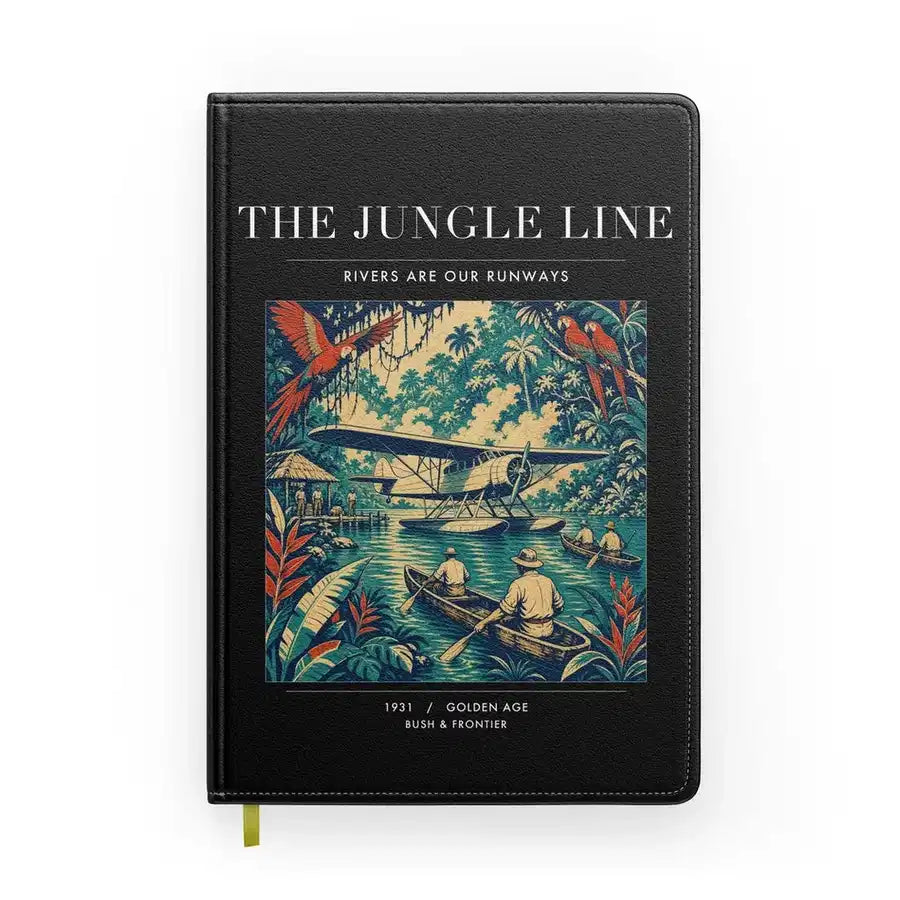 VINTAGE G4023 - The Jungle Line - Designed Notebooks design on black