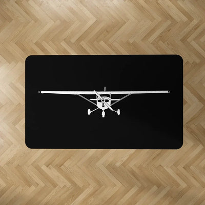 Cessna 172 Silhouette aviation design on durable carpet pile with non-slip backing rectangle carpet floor mat.