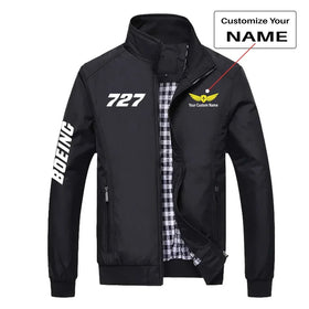 Boeing 727 Flat Text Stylish Jackets