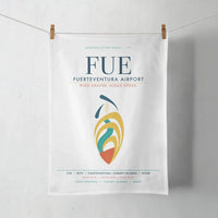 Thumbnail for Fuerteventura Airport (FUE) design on white towel