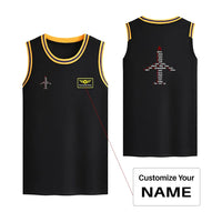 Thumbnail for Airplane Shape Aviation Alphabet Basketball Style Sports aviation design printed on quick-dry breathable fabric men's sport t.