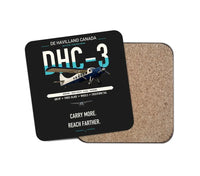 Thumbnail for DHC-3 Otter design on black 1 piece coaster