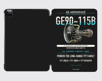 Thumbnail for GE90-115B design on black ipad tablet case