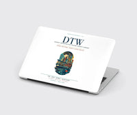Thumbnail for Detroit Metropolitan Wayne County Airport (DTW) design on white MacBook case