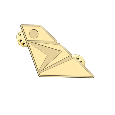 South African Airways aviation hollow pin in polished alloy.