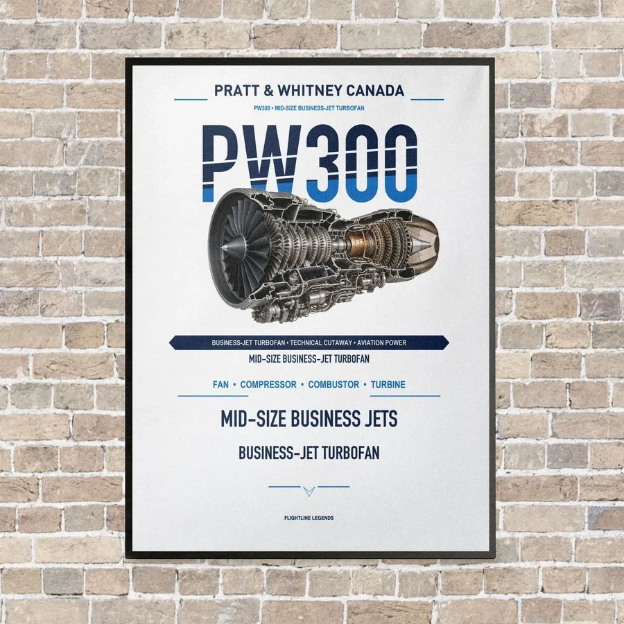 PW300 vertical canvas print - framed - white background