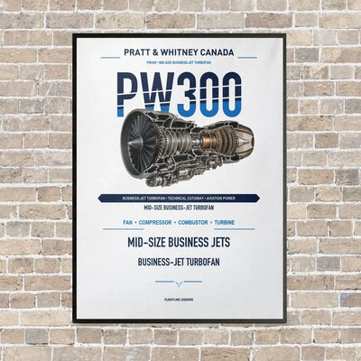 PW300 vertical canvas print - framed - white background