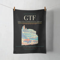 Thumbnail for Great Falls International Airport (GTF) design on black towel