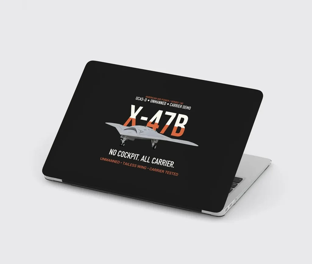 X-47B UCAS-D Carrier Wing Without a Cockpit design on black MacBook case