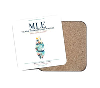 Thumbnail for Velana International Airport Malé (MLE) design on white 1 piece coaster