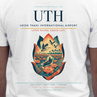 Thumbnail for Udon Thani International Airport (UTH) double-side t-shirt design close-up cover