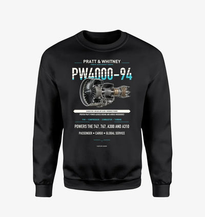 PW4000-94 design on black sweatshirt