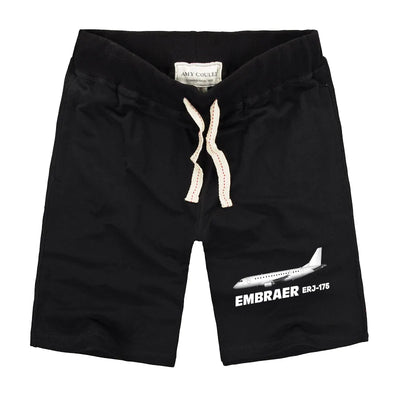 The Embraer ERJ-175 aviation design on soft cotton shorts.