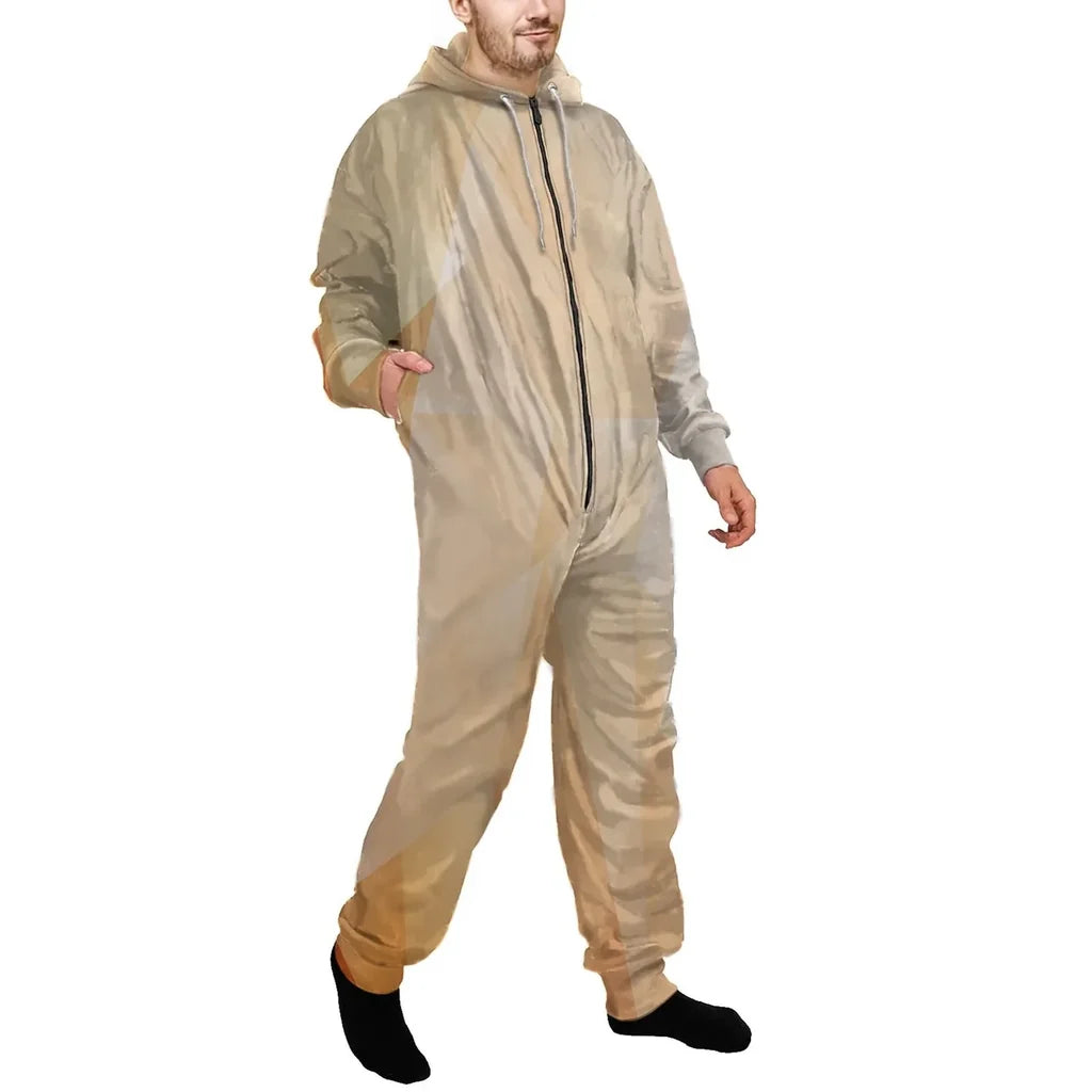 Modern Texture Jumpsuit for Men & Women aviation design on soft cotton blend jumpsuit.