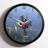 Thumbnail for Face to Face Amazing Propeller aviation design on premium wood and metal wall clock.