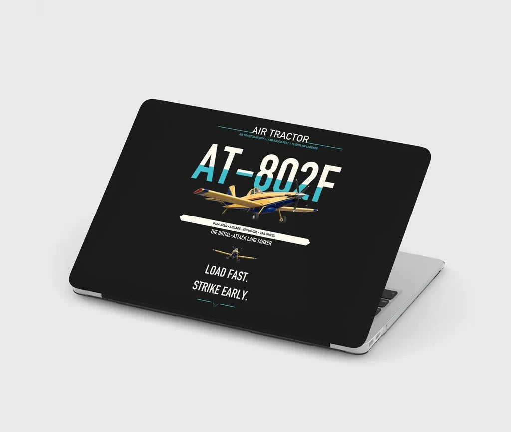 Air Tractor AT-802F design on black MacBook case