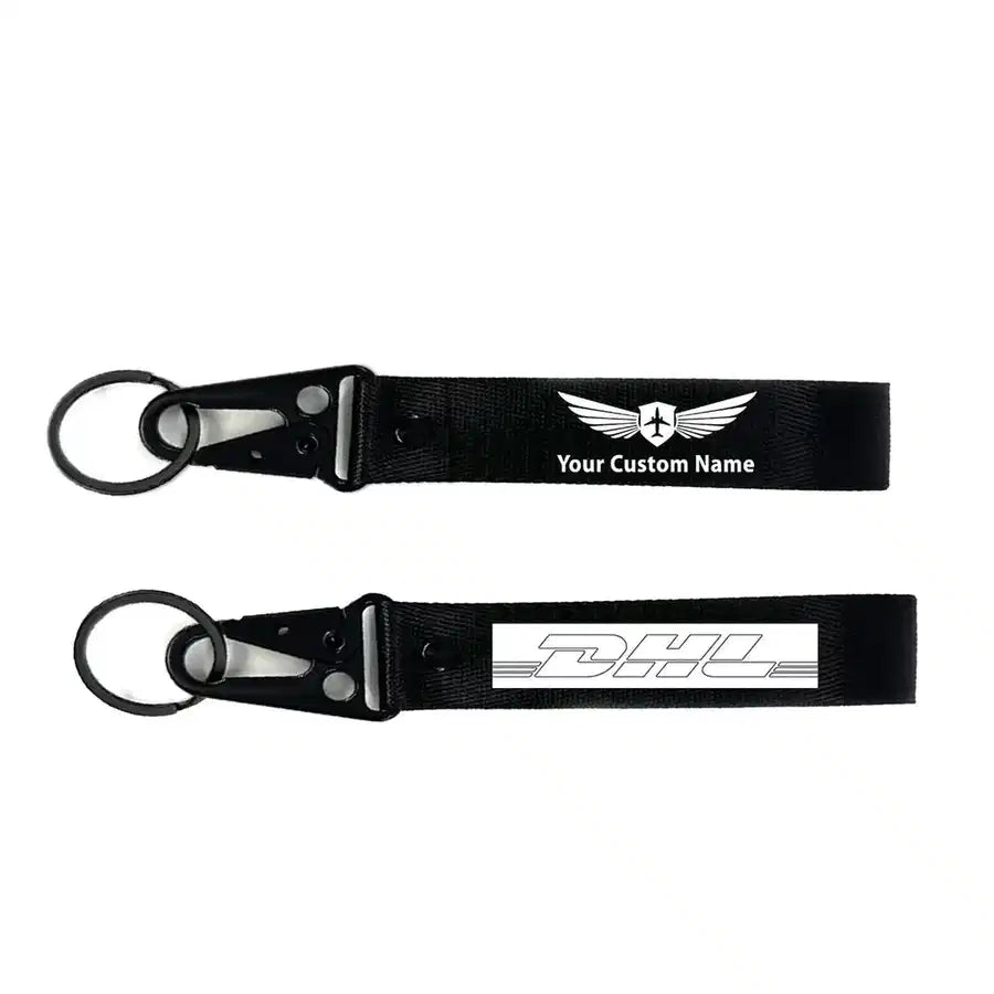DHL Aviation aviation hawk-shaped key chain, durable metal alloy.