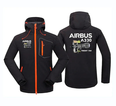 Airbus A330 & Trent 700 Engine aviation design printed on warm polar fleece polar fleece jacket.