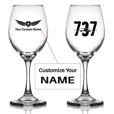 Customisable Boeing 737 Wine Glass