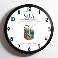 Thumbnail for Santa Barbara Airport (SBA) design on white framed wall clock