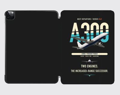 Airbus A300B4 design on black ipad tablet case