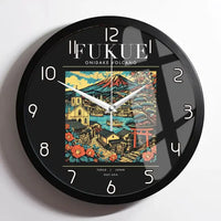 Thumbnail for FUKUE - Poster - Wall Clock Framed - Black