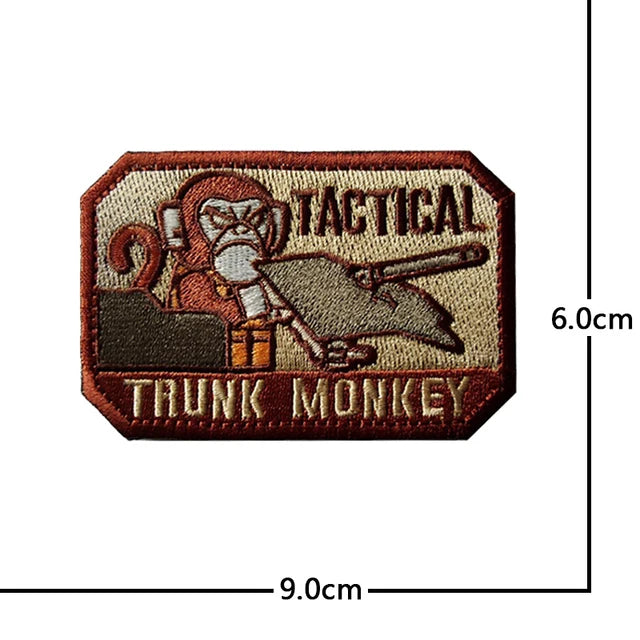 Monkey Circle Embroidery Patch - view 5