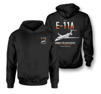 Thumbnail for E-11A BACN design on black double-side hoodie, double-side print