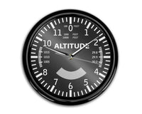 Thumbnail for Airplane Instruments (Altitude) aviation themed wall clock, premium wood and metal.