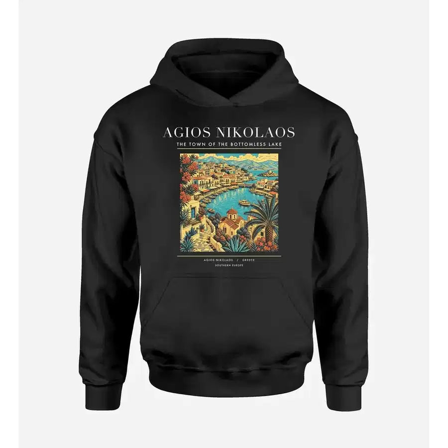 AGIOS NIKOLAOS - Poster - Premium Hoodie - Black