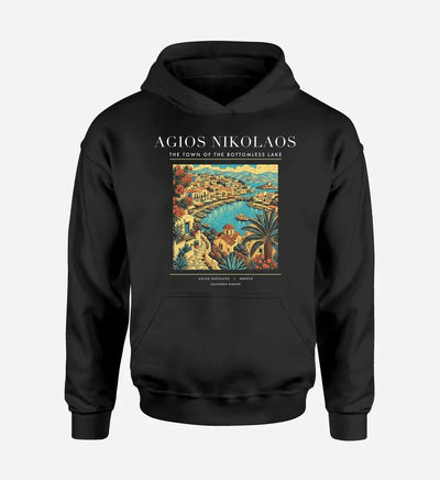 AGIOS NIKOLAOS - Poster - Premium Hoodie - Black