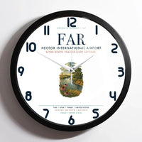 Thumbnail for Hector International Airport (FAR) design on white framed wall clock