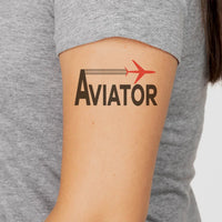 Thumbnail for Aviator aviation temporary tattoo in skin-safe adhesive paper.