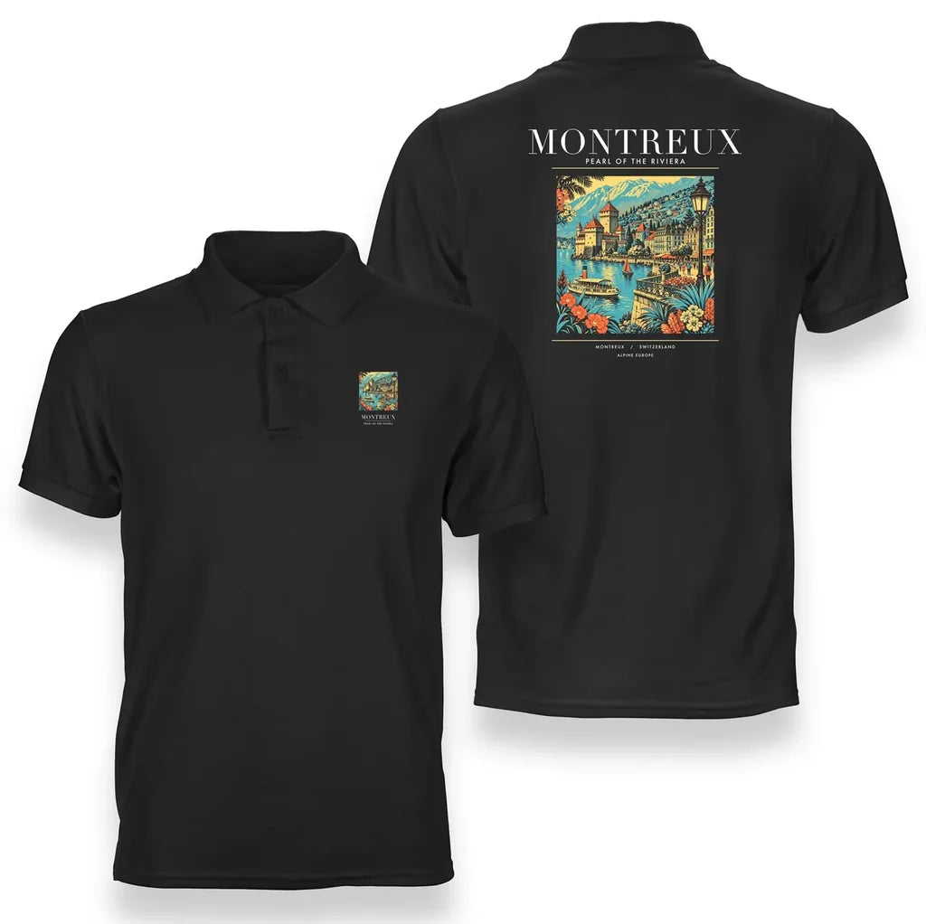 MONTREUX - Poster - Double-Side Polo - Black