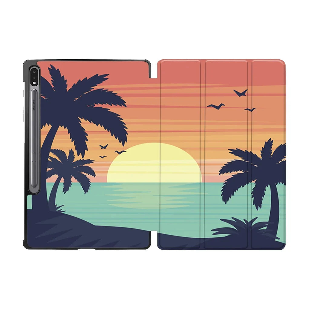 Tropical Summer Theme aviation themed tablet case for Samsung tablet.