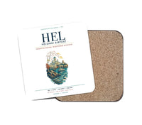 Thumbnail for Helsinki Airport (HEL) design on white 1 piece coaster