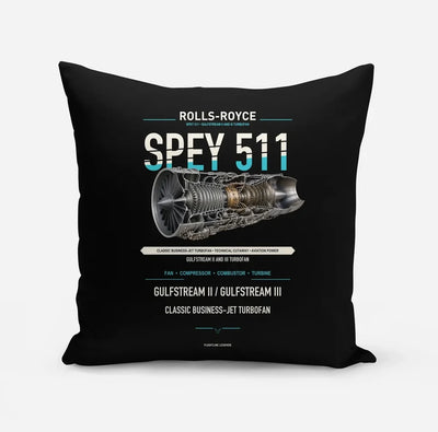 SPEY 511 design on black pillow