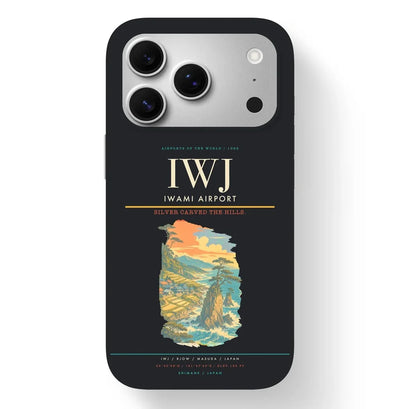 Masuda Airport (IWJ) design on black iPhone 17 Pro MagSafe case