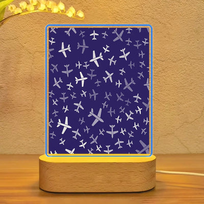 Different Sizes Seamless Airplanes aviation themed night lamp, premium acrylic with LED.