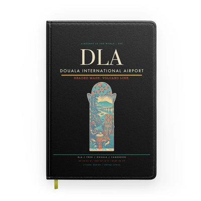 Douala International Airport (DLA) design on black notebook