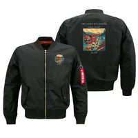 Thumbnail for VINTAGE G4289 - The Salmon Run Charter - Bomber Jacket design on black