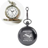 Thumbnail for Side view of If You're Cool You're Probably a aviation pocket watch in brushed metal, polished finish.