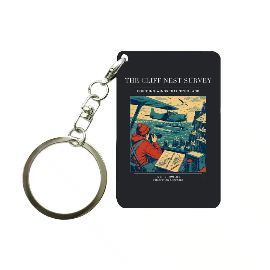 VINTAGE G4363 - The Cliff Nest Survey - Designed Key Chain design on black